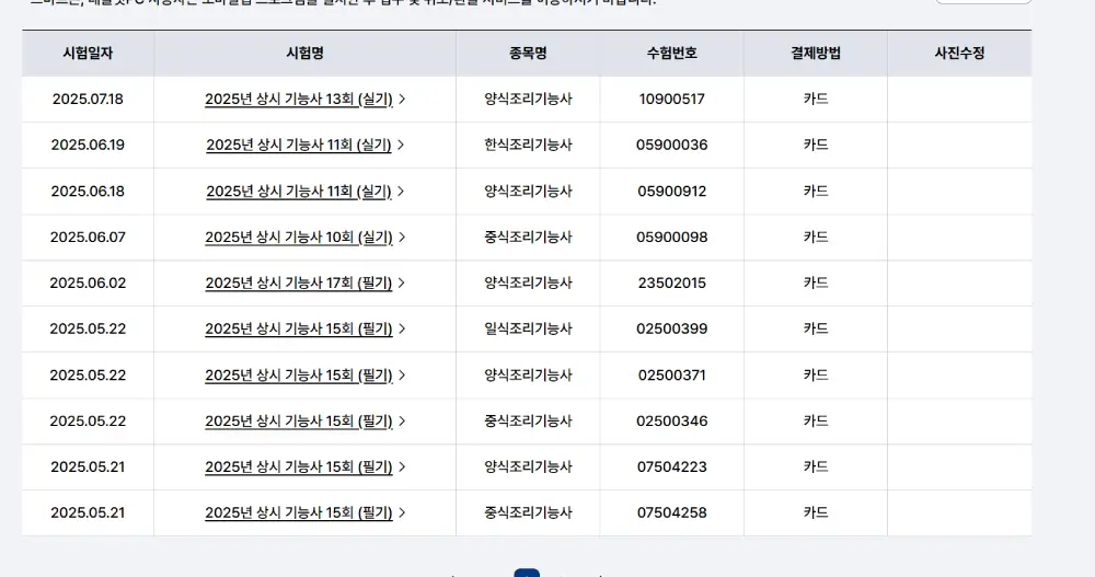 내가 조리기능사 시험 친 횟수
